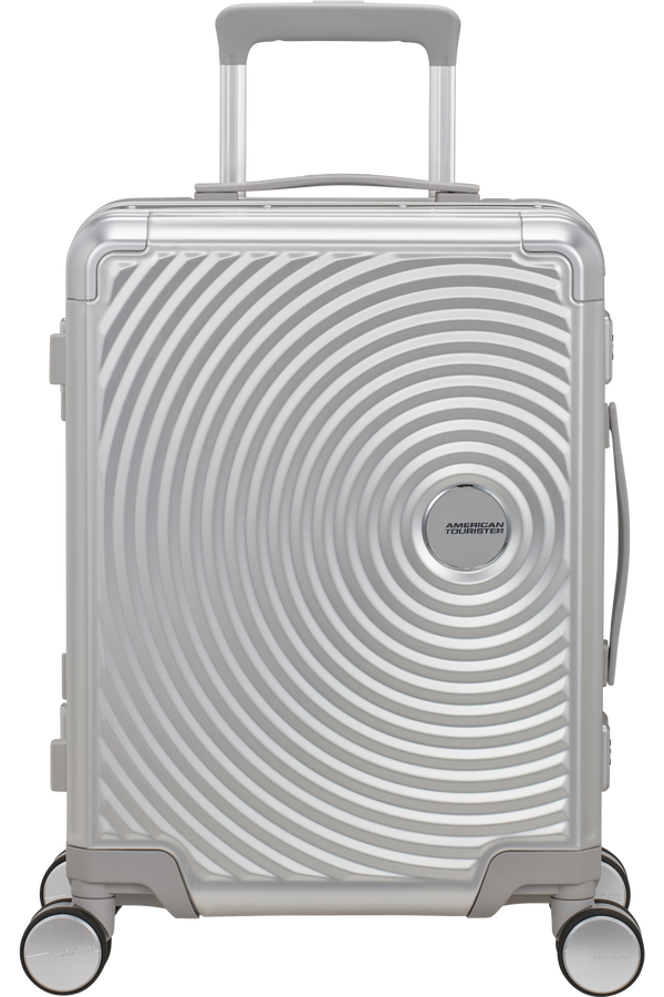 American Tourister Soundbox Alu Spinner TSA 55cm  Silver