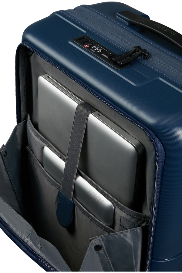 American Tourister DashPop Spinner Expandable Frontloader 55cm  Midnight Blue American Tourister DashPop Spinner Expandable Frontloader 55cm  Midnight Blue