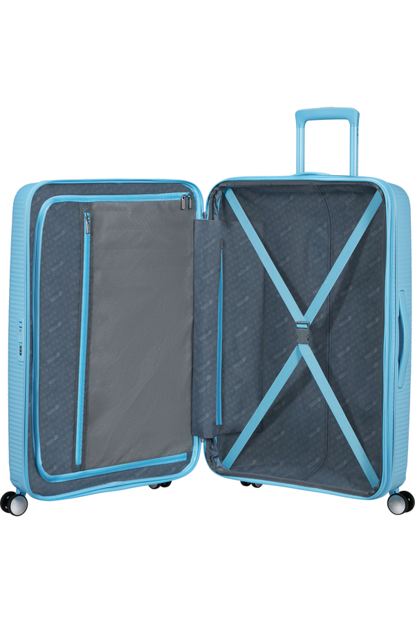 American Tourister SoundBox Spinner TSA Expandable 77cm  Blueberry Fizz
