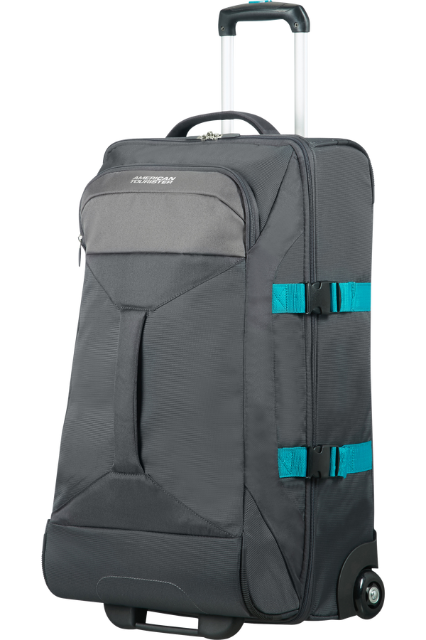 American Tourister Road Quest Duffle with Wheels M  Grey/Turquoise