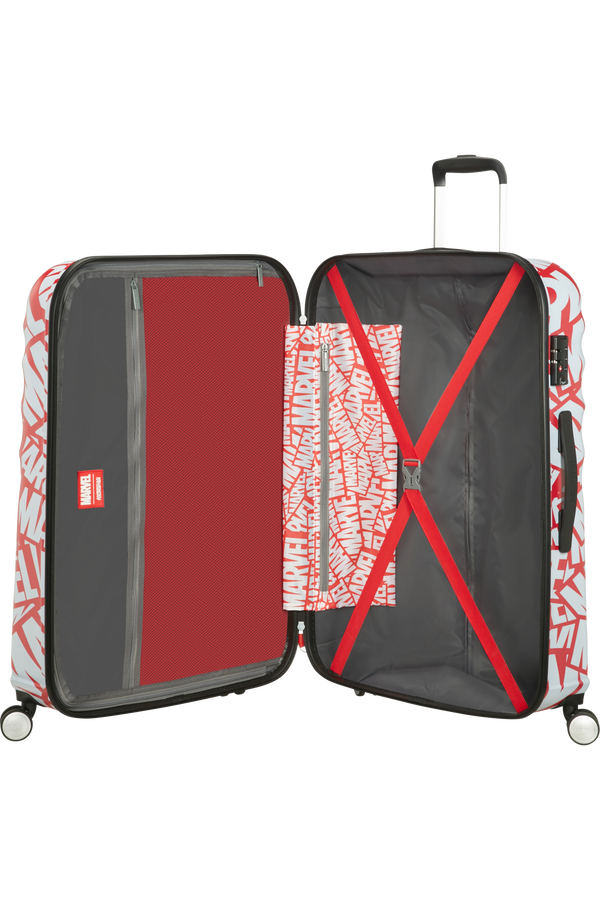 American Tourister Wavebreaker Disney Spinner Marvel 77cm  Marvel Logo