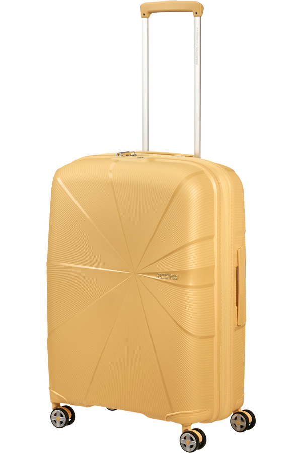 American Tourister StarVibe Spinner Expandable TSA 67cm  Metallic Banana