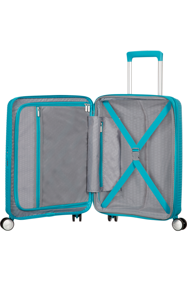 American Tourister Soundbox Spinner Expandable 55cm Summer Blue