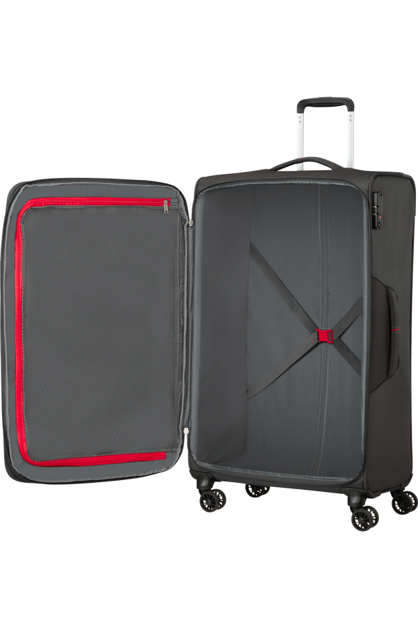 American Tourister Crosstrack Spinner Expandable 79cm  Grey/Red American Tourister Crosstrack Spinner Expandable 79cm  Grey/Red