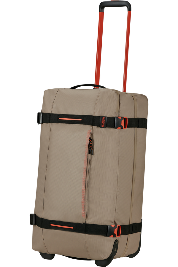 American Tourister Urban Track Duffle with Wheels Coated M  Beige/Orange American Tourister Urban Track Duffle with Wheels Coated M  Beige/Orange