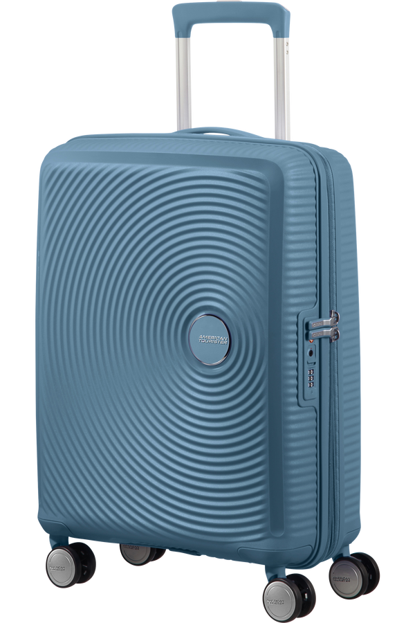 American Tourister Soundbox Spinner Expandable 55cm  Stone Blue American Tourister Soundbox Spinner Expandable 55cm  Stone Blue