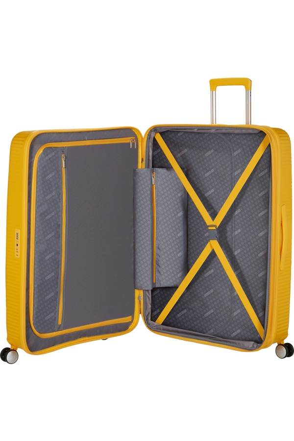 American Tourister SoundBox Spinner TSA Expandable 80cm  Golden Yellow