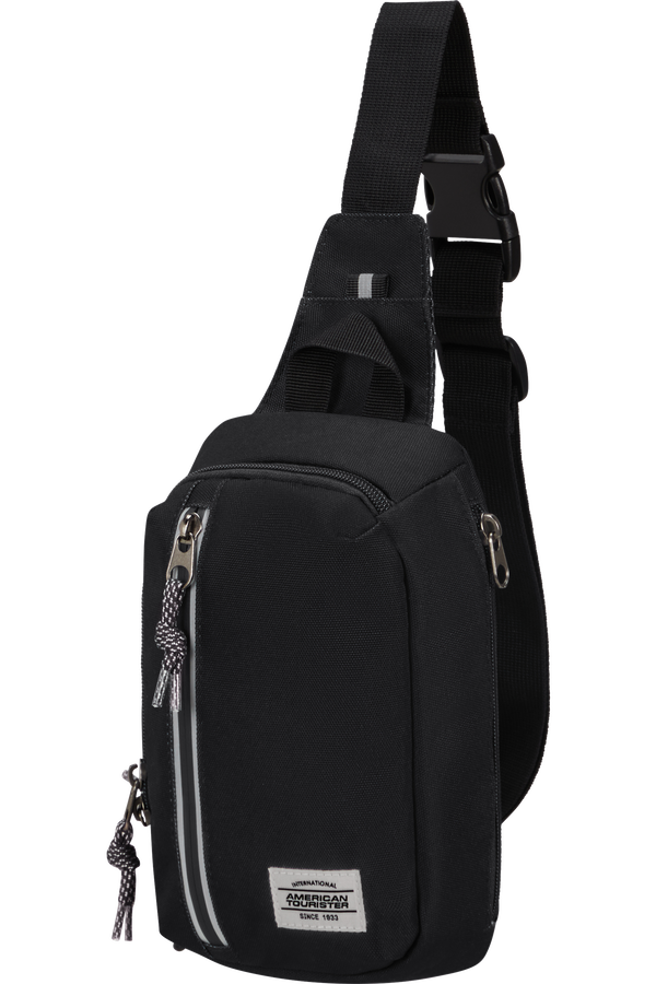 American Tourister Brightup Sling Bag Zip  Black