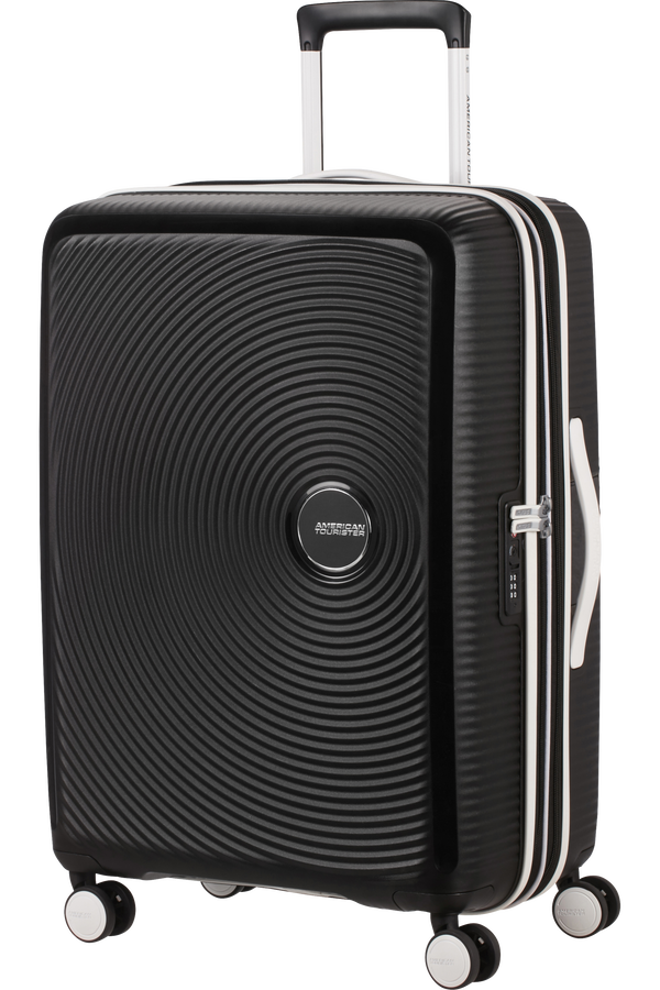 American Tourister Soundbox Spinner TSA Expandable 67cm  Black/White American Tourister Soundbox Spinner TSA Expandable 67cm  Black/White