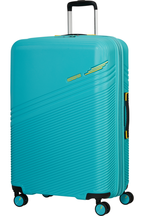 American Tourister Triple Trace Spinner TSA Expandable 76cm  Turquoise/Yellow American Tourister Triple Trace Spinner TSA Expandable 76cm  Turquoise/Yellow