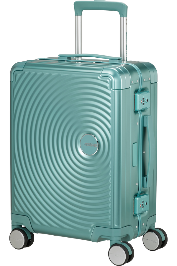 American Tourister Soundbox Alu Spinner TSA 55cm  Dusty Turquoise