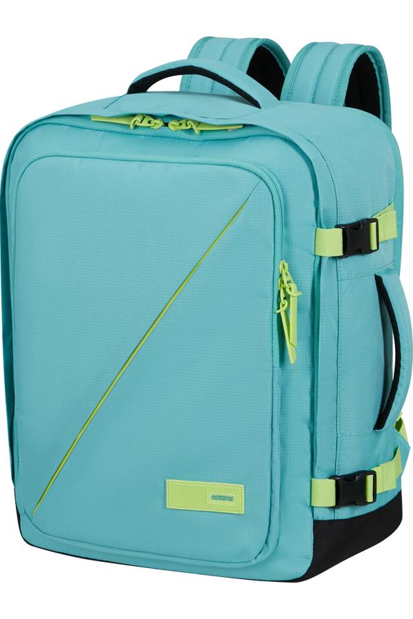 American Tourister Take2cabin Casual Backpack M  Dusty Turquoise/Lime