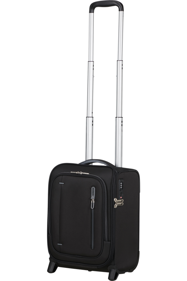 Cloudrider S/M Resv&auml;ska med 2 hjul | American Tourister Cloudrider Upright Underseater Tsa  Jet Black