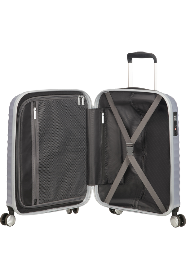 American Tourister Jetglam Spinner 55cm  Metallic Silver