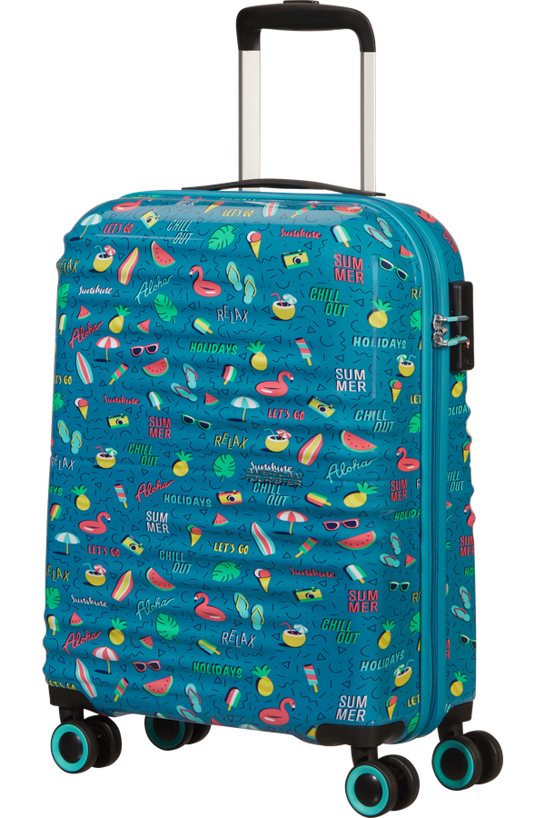 American Tourister Wavetwister Spinner TSA Print 55cm  Summer Relax