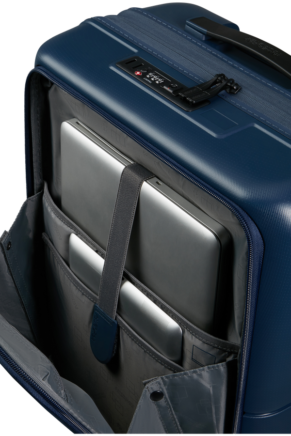 American Tourister DashPop Spinner Expandable Frontloader 55cm  Midnight Blue