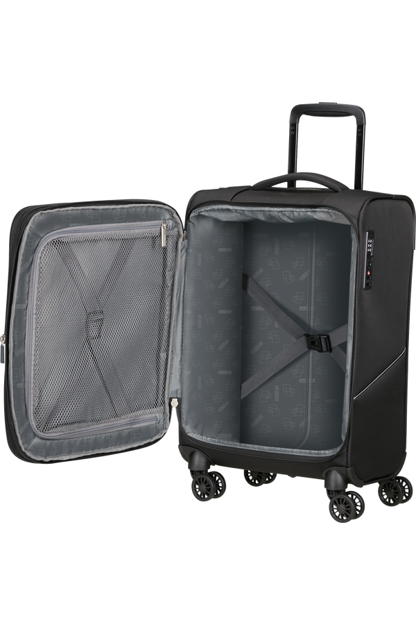 American Tourister SummerRide Spinner Expandable TSA 55cm L35  Black American Tourister SummerRide Spinner Expandable TSA 55cm L35  Black