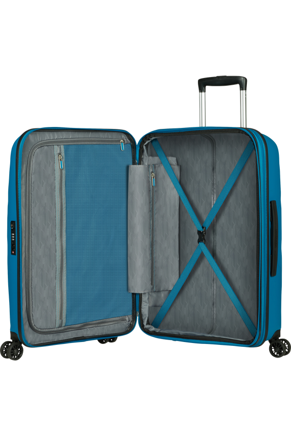 American Tourister Bon Air Dlx Spinner TSA Expandable 66cm  Seaport Blue American Tourister Bon Air Dlx Spinner TSA Expandable 66cm  Seaport Blue
