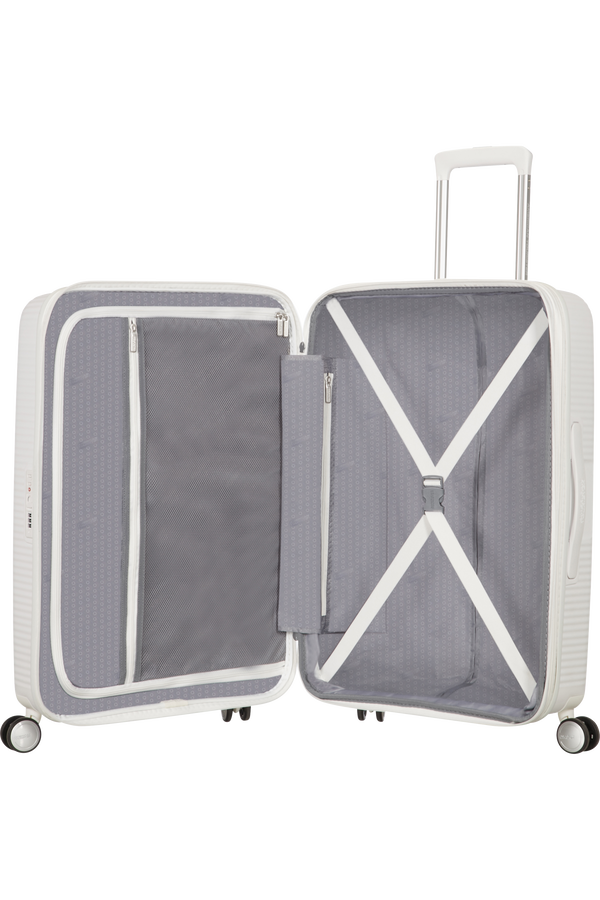 American Tourister Soundbox Spinner Expandable 77cm Pure White