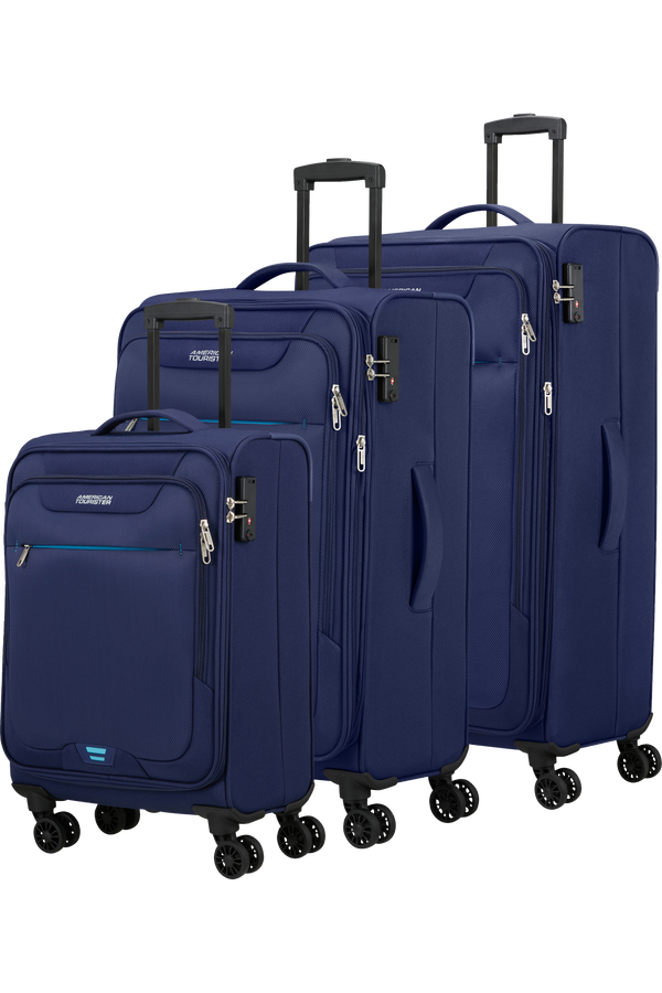 American Tourister Street Roll 3 Pc Set B  Navy