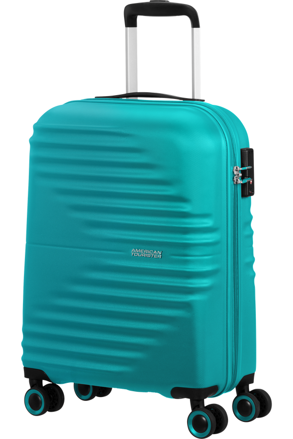 American Tourister Wavetwister Spinner TSA 55cm  Aqua Turquoise
