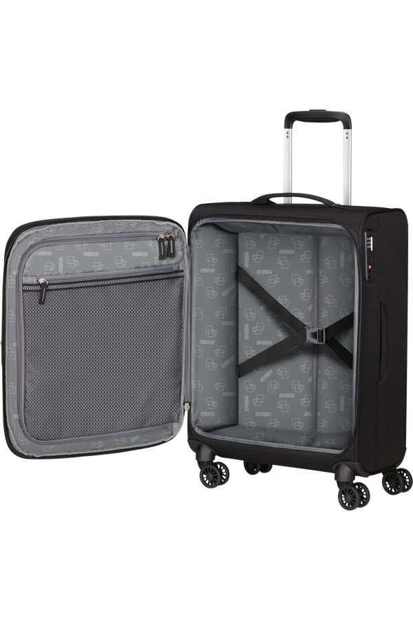 American Tourister Aerospin Spinner Expandable S  Black American Tourister Aerospin Spinner Expandable S  Black