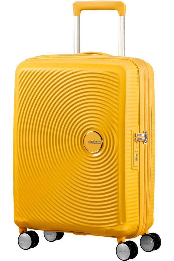 American Tourister Soundbox Spinner 55  Golden Yellow American Tourister Soundbox Spinner 55  Golden Yellow