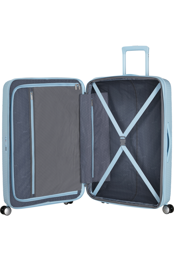 American Tourister SoundBox Spinner TSA Expandable 77cm  Pastel Blue American Tourister SoundBox Spinner TSA Expandable 77cm  Pastel Blue