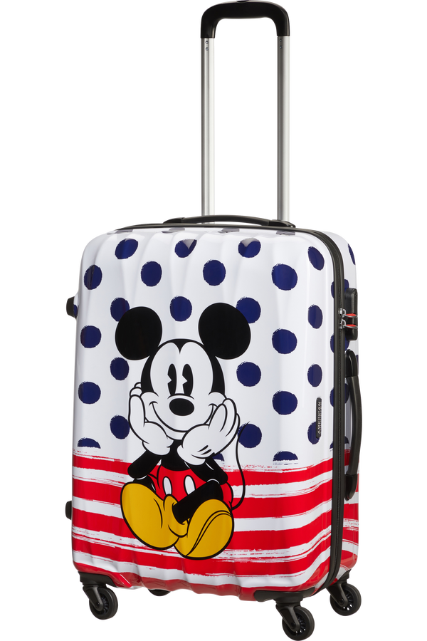 American Tourister Disney Legends Spinner 65cm  Mickey Blue Dots