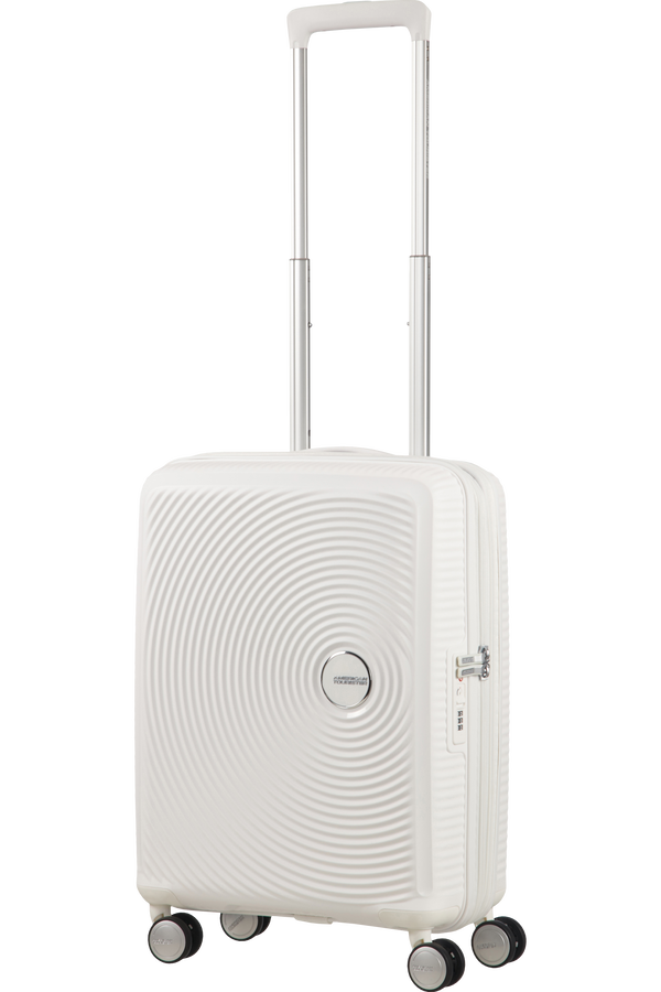 American Tourister Soundbox Spinner Expandable 55cm Pure White