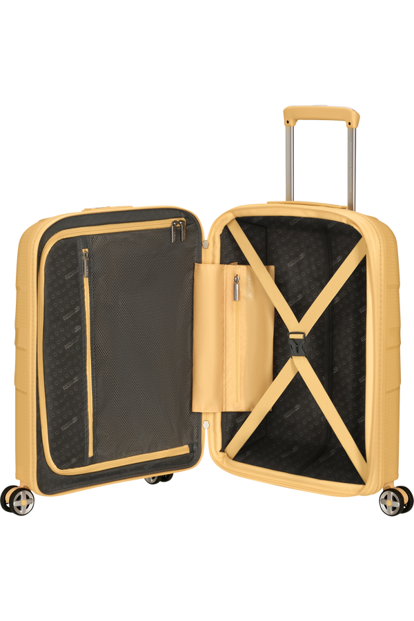 American Tourister StarVibe Spinner Expandable TSA 55cm  Metallic Banana American Tourister StarVibe Spinner Expandable TSA 55cm  Metallic Banana
