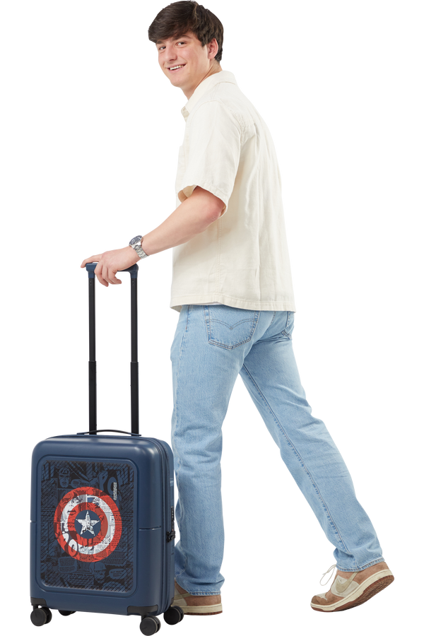 American Tourister Dashpop Disney Spinner Expandable TSA Marvel 55cm  Capt America Shield