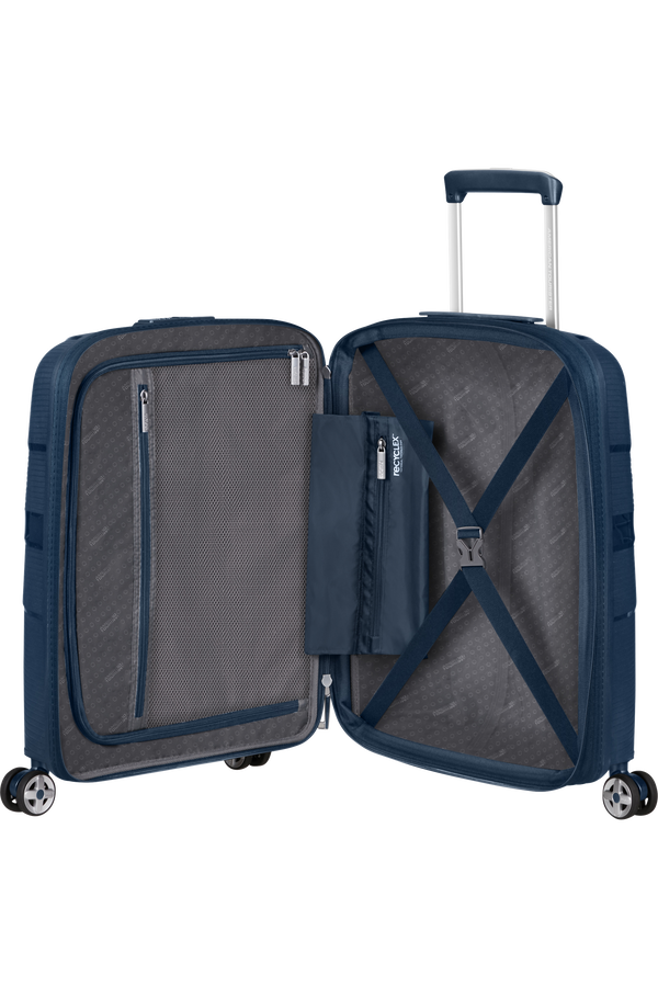 American Tourister Starvibe Spinner Expandable TSA 55cm Navy