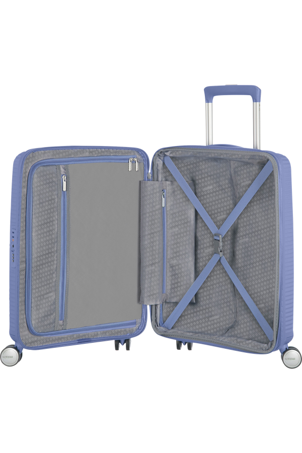 American Tourister Soundbox Spinner 55  Denim Blue American Tourister Soundbox Spinner 55  Denim Blue