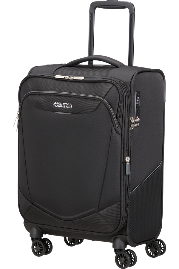 American Tourister SummerRide Spinner Expandable TSA 55cm L35  Black American Tourister SummerRide Spinner Expandable TSA 55cm L35  Black